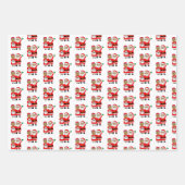 Festive African-American Mr en Mrs Claus Christma Inpakpapier Vel (Voorkant)