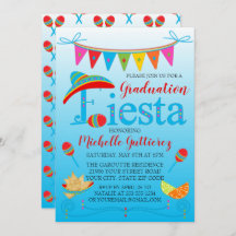 Festive Afstuderen Fiesta Invitation