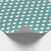 Festive Agate Green White-kerstboompatroon Cadeaupapier (Hoek)