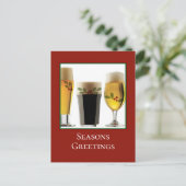 Festive Ale Glasses  Holiday Briefkaart (Staand voorkant)