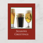 Festive Ale Glasses  Holiday Briefkaart (Voorkant)