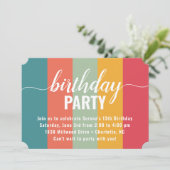 Festive and Bold Color Swatch Birthday Kaart (Staand voorkant)