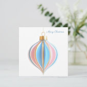 Festive and elegant Christmas Bauble Greeting  Kaart (Staand voorkant)