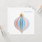Festive and elegant Christmas Bauble Greeting  Kaart (Voorkant / Achterkant in situ)