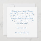 Festive and elegant Christmas Bauble Greeting  Kaart (Achterkant)