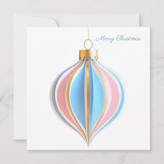 Festive and elegant Christmas Bauble Greeting  Kaart (Voorkant)