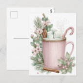 Festive and elegant Pastel Christmas Mug Briefkaart (Voorkant / Achterkant)