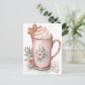 Festive and elegant Pastel Christmas Mug Briefkaart (Staand voorkant)