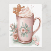 Festive and elegant Pastel Christmas Mug Briefkaart (Voorkant)