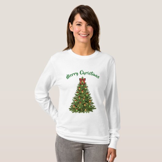 Festive and Fun KerstTree T-shirt (Voorkant volledig)