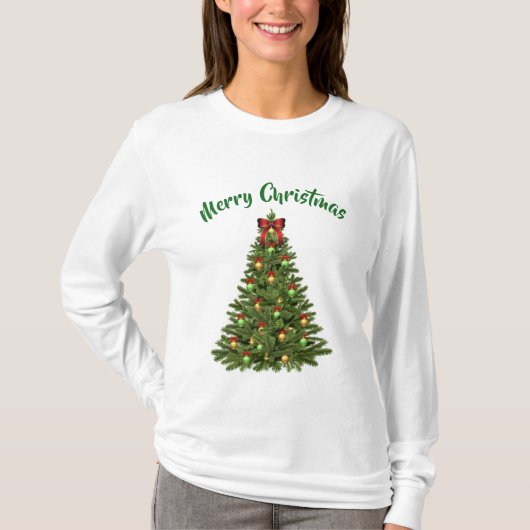 Festive and Fun KerstTree T-shirt (Voorkant)