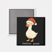 Festive And Mpy Goose Santa Hat Xmas Light Matchin Magneet (Voorkant / Achterkant)