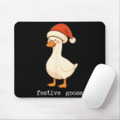 Festive And Mpy Goose Santa Hat Xmas Light Matchin Muismat (Met muis)