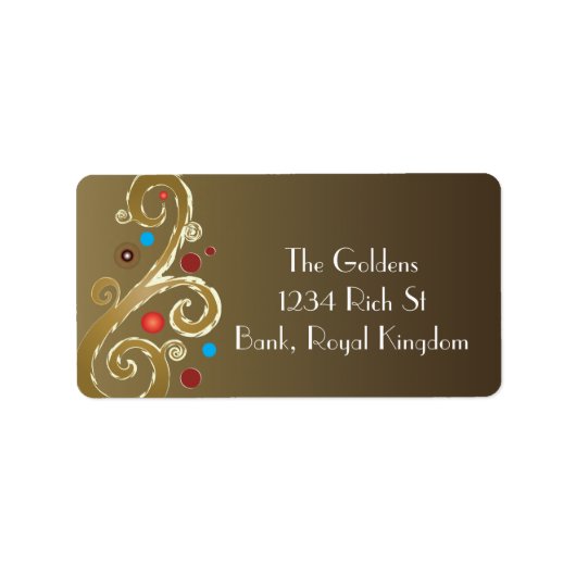 Festive and whimsical Holiday Gold Etiket (Voorkant)