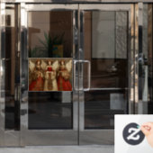 Festive Angels Raamsticker (Kantoordeur)