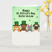 Festive Animal Celebration Card Kaart (Gele Bloem)