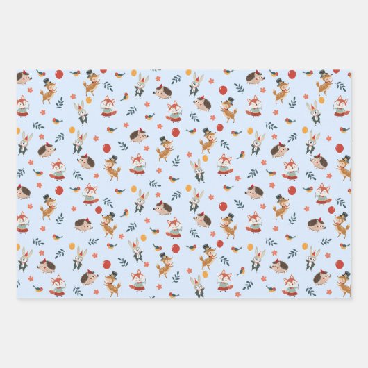 Festive animals inpakpapier vel (Voorkant 3)