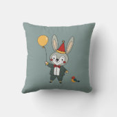 Festive animals - Rabbit Kussen (Achterkant)