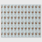 FESTIVE ANTELOPE & OWL Wrapping Paper Cadeaupapier (Vlak)