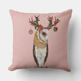 FESTIVE ANTLER OWL Pillow Kussen