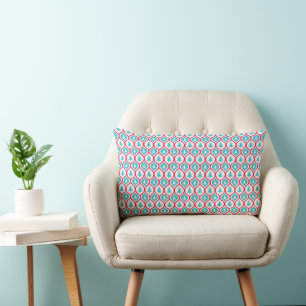 Festive aqua Blue Kerstmis Tree Pattern Kussen