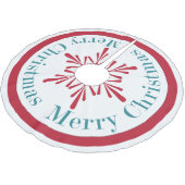 Festive Aqua Red Kerstmis Snowflake Tree Skirt Kerstboom Rok (Gekanteld)