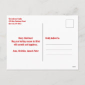 Festive Arch Shaped Photo Lijst Christmas Feestdagenkaart (Achterkant)