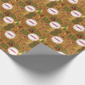 Festive Art Deco , aangepast kerstfeest Cadeaupapier (Hoek)