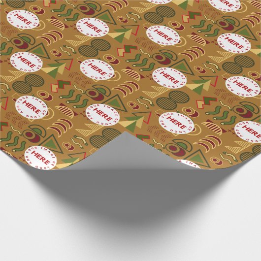 Festive Art Deco , aangepast kerstfeest Cadeaupapier (Hoek)