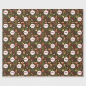 Festive Art Deco , aangepast kerstfeest Cadeaupapier (Vlak)