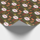 Festive Art Deco , aangepast kerstfeest Cadeaupapier (Hoek)