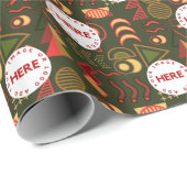 Festive Art Deco , aangepast kerstfeest Cadeaupapier (Rol Hoek)