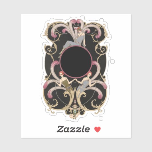 Festive Art Deco aanpasbaar Sticker (Vel)