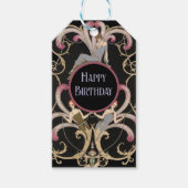 Festive Art Deco Birthday Cadeaulabel (Voorkant)