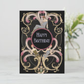 Festive Art Deco Birthday Kaart (Staand voorkant)