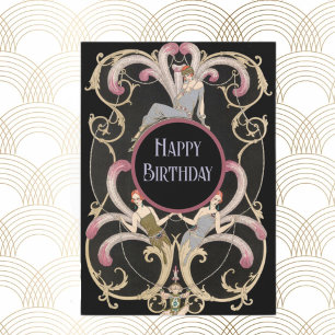 Festive Art Deco Birthday Kaart