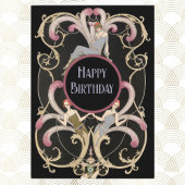 Festive Art Deco Birthday Kaart