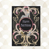 Festive Art Deco Birthday Kaart