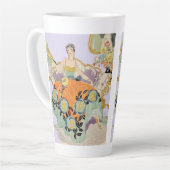 Festive Art Deco-dame Latte Mok (Linkerhoek)