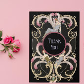 Festive Art Deco Folded Hartelijk dank Bedankkaart