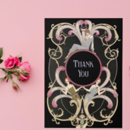 Festive Art Deco Folded Hartelijk dank Bedankkaart