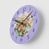 Festive Art Deco Lady Ronde Klok (Hoek)