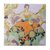 Festive Art Deco Lady Tegeltje (Voorkant)