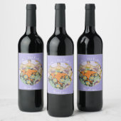 Festive Art Deco Lady Wijn Etiket (Flessen)