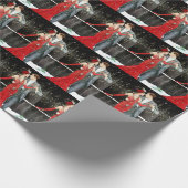 Festive art deco retro  koppel cadeaupapier (Hoek)