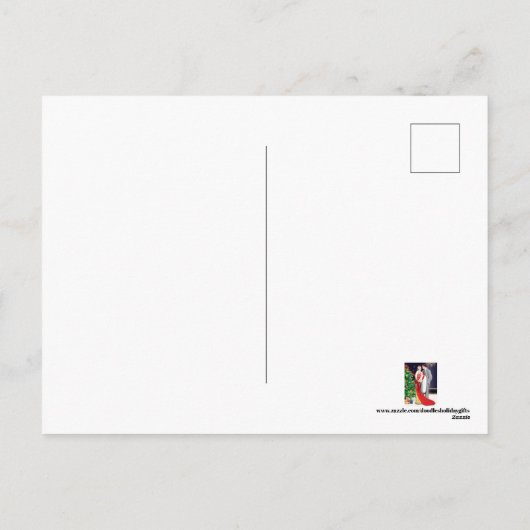 Festive art deco retro koppel feestdagenkaart (Achterkant)