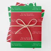 Festive Assorted Red Green Inpakpapier Vel (In situ)