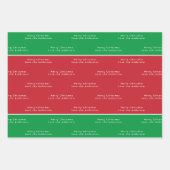 Festive Assorted Red Green Inpakpapier Vel (Voorkant)