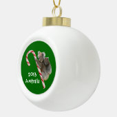 Festive Australian Koala-Beren op snoepriet Keramische Bal Ornament (Rechts)
