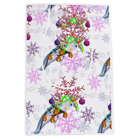 Festive Axlotl Medium Cadeauzakje (Voorkant)